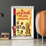 poster babbo natale e spazzatura