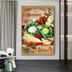 poster di verdure vintage 1