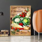 poster di verdure vintage 1