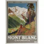 poster vintage del monte bianco 1