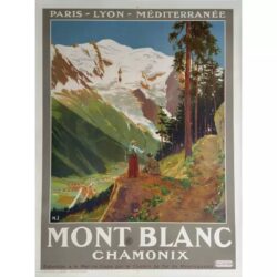 poster vintage del monte bianco 1