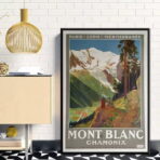 poster vintage del monte bianco 1