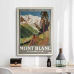 poster vintage del monte bianco 1