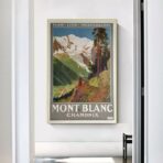 poster vintage del monte bianco 1