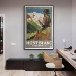poster vintage del monte bianco 1