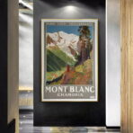 poster vintage del monte bianco 1
