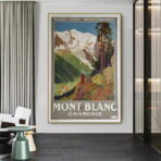 poster vintage del monte bianco 1