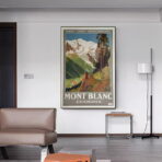 poster vintage del monte bianco 1