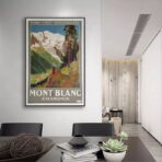 poster vintage del monte bianco 1