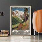 poster vintage del monte bianco 1