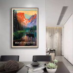 poster vintage di montagna