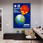 poster vintage in mongolfiera