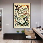 poster vintage con farfalle