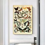 poster vintage con farfalle