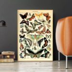 poster vintage con farfalle