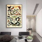 poster vintage con farfalle