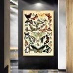 poster vintage con farfalle