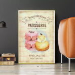poster di pasticceria vintage