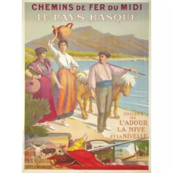 poster vintage dei paesi baschi