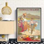 poster vintage dei paesi baschi