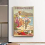 poster vintage dei paesi baschi