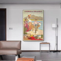 poster vintage dei paesi baschi