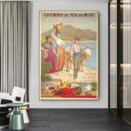 poster vintage dei paesi baschi