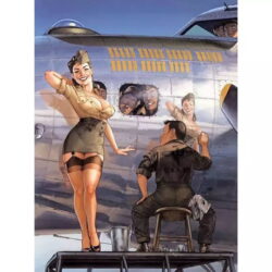 pin up poster aviazione