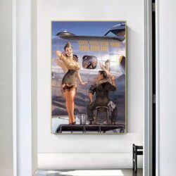 pin up poster aviazione