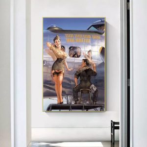 pin up poster aviazione