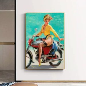 poster di motocicletta pin up