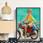 poster di motocicletta pin up