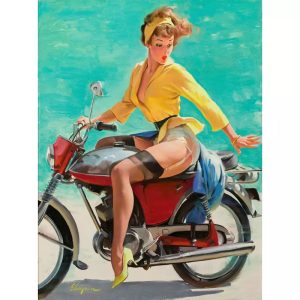 poster di motocicletta pin up