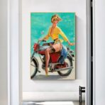poster di motocicletta pin up