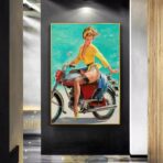 poster di motocicletta pin up