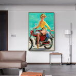 poster di motocicletta pin up