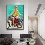 poster di motocicletta pin up