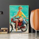 poster di motocicletta pin up