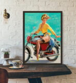 poster di motocicletta pin up