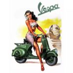 pin up poster vespa