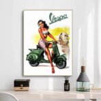 pin up poster vespa