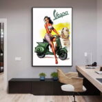 pin up poster vespa