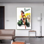 pin up poster vespa