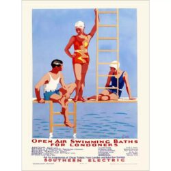 poster vintage della piscina