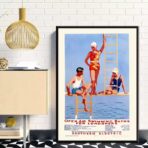 poster vintage della piscina