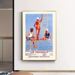 poster vintage della piscina