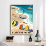 poster vintage da spiaggia