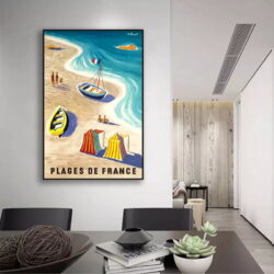 poster vintage da spiaggia