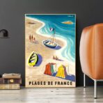 poster vintage da spiaggia