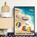 poster vintage da spiaggia